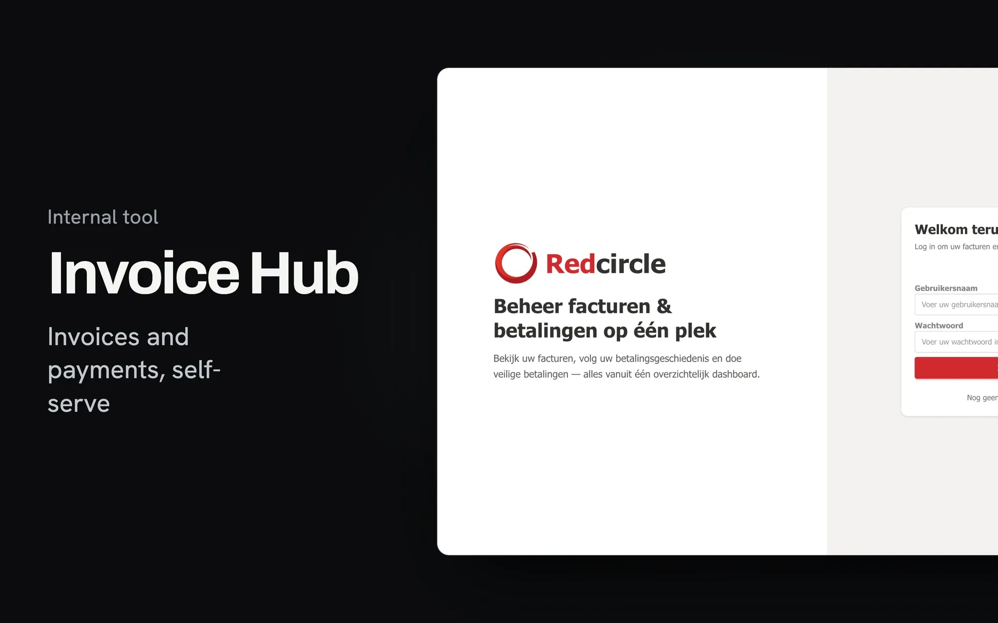 Invoice Hub — An invoicing and payment portal that let a client's customers settle up themselves.